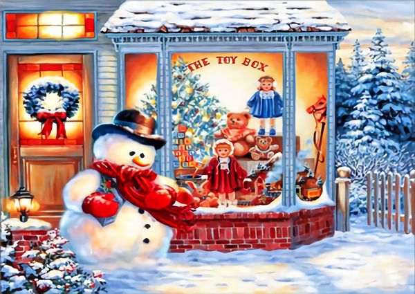 5D Diamond Painting Christmas Snowman Shop