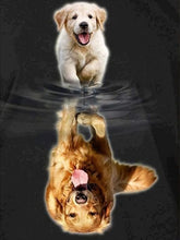 Load image into Gallery viewer, 5D Diamond Painting Puppy Reflection
