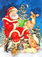 Load image into Gallery viewer, 5D Diamond Painting Christmas Reading
