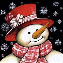 Load image into Gallery viewer, 5D Diamond Painting Christmas Snowman With Scarf
