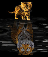 Load image into Gallery viewer, 5D Painting Kits Kitten Reflection
