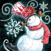 Load image into Gallery viewer, 5D Diamond Painting Christmas Happy Snowman
