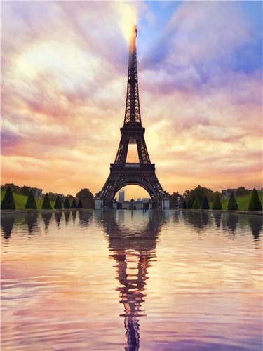 5D Diamond Painting Eiffel Tower In Paris