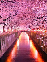 Load image into Gallery viewer, 5D Diamond Cross Stitch Cherry Blossom Road
