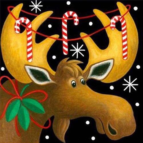 5D Diamond Painting Christmas Cartoon Deer