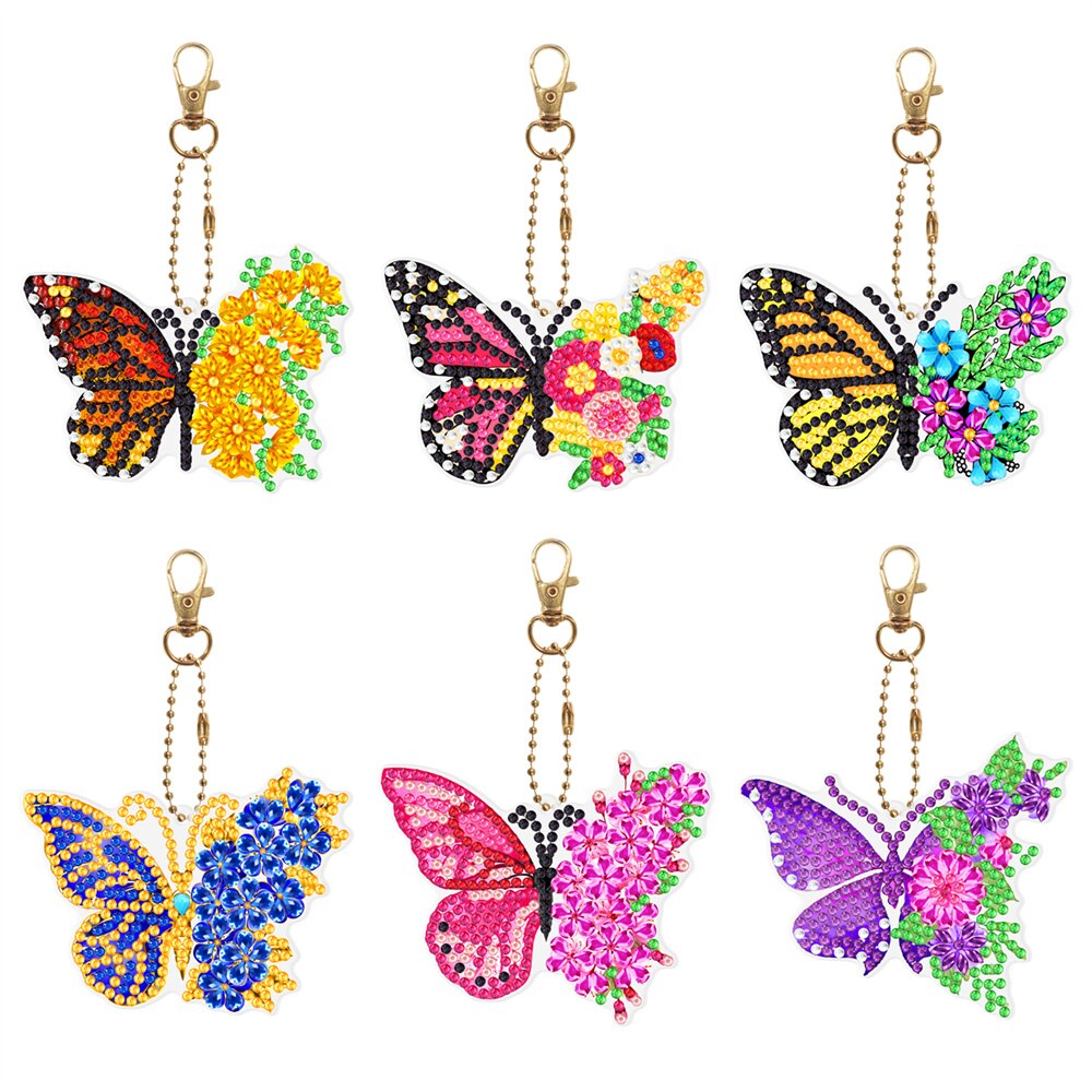 New Diamond Painting Keychain Butterfly Birthday Gift ADP9442