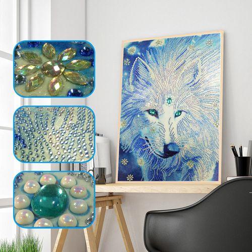 Special Shaped Drill Diamond Painting Wolf Head