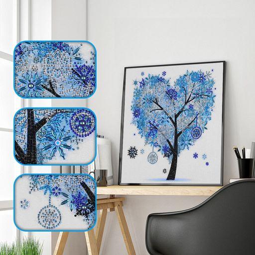 Special Shaped Drill Diamond Painting Love Tree Winter
