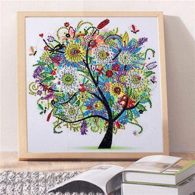 Special Shaped Drill Diamond Painting Tree Summer