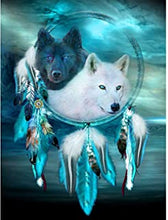 Load image into Gallery viewer, Wolf Dream Catcher Diamond Painting
