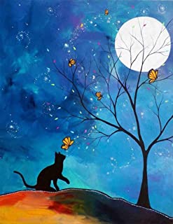 Diamond Painting Cat With Moon