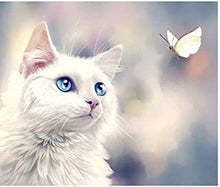 Load image into Gallery viewer, Diamond Painting Cat With Butterfly
