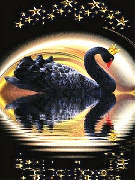 Diy Diamond Painting Black Swan