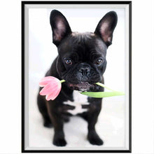 Load image into Gallery viewer, Dog With Flower 5D Diamond Painting
