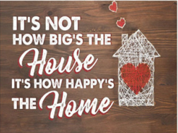 5D DIY Diamond Embroidery Letter Painting Its Not How Bigs The House Its How Happys The Home