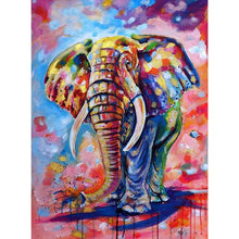 Load image into Gallery viewer, Multi-Colored Elephant Diamond Painting
