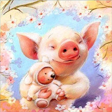 Load image into Gallery viewer, Smiling Piggy Diamond Painting Kits
