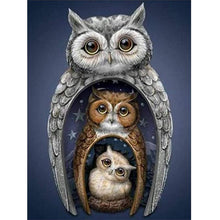 Load image into Gallery viewer, Three Owls 30x40cm
