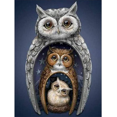 Three Owls 30x40cm