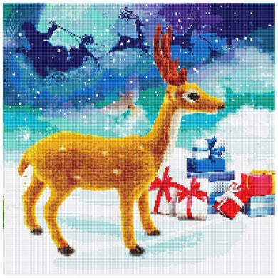 Diamond Painting Reindeer Christmas Themed Design Embroidery House Wall Displays