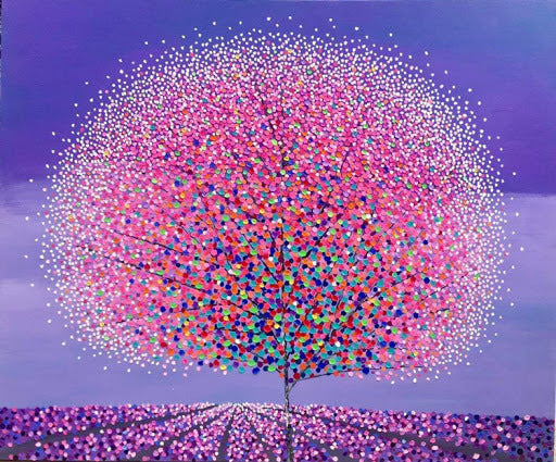 Diamond Painting Kits Landscape Abstract Tree Purple 40x30cm